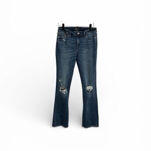 2/$25 Abercrombie & Fitch Blue Distressed Harper Low Rise Skinny Boot Cut Jeans